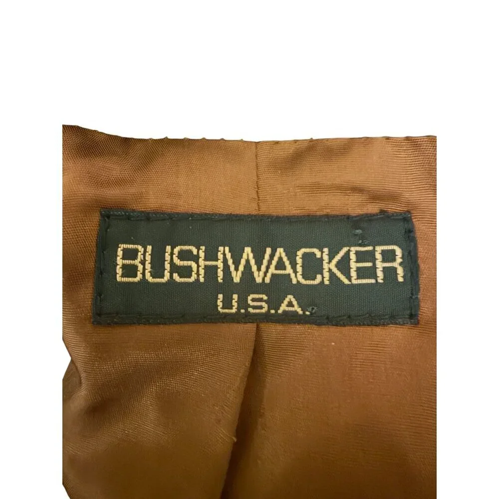 VTG Suede Vest M Pig Leather Two Way Pockets Outdoor Hiking Utility Photography